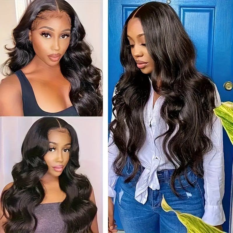 Pelucas con parte en V para mujeres negras, cabello humano con 250% de densidad, Clip para cabeza completa en media peluca sin dejar fuera, peluca ondulada para mujeres negras