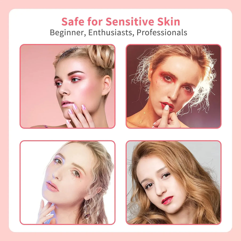 Kit de brochas de maquillaje rosa de 5 piezas |   Juego Completo de Cepillos de Pelo Sintético Profesionales y Suaves |   Almacenamiento y Transporte Sencillos