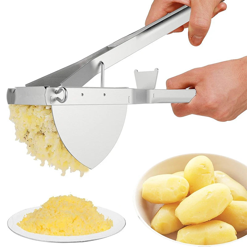 LMETJMA-triturador de patatas de acero inoxidable, triturador de patatas de alta resistencia para alimentos para bebés, exprimidor de frutas y verduras KC0154