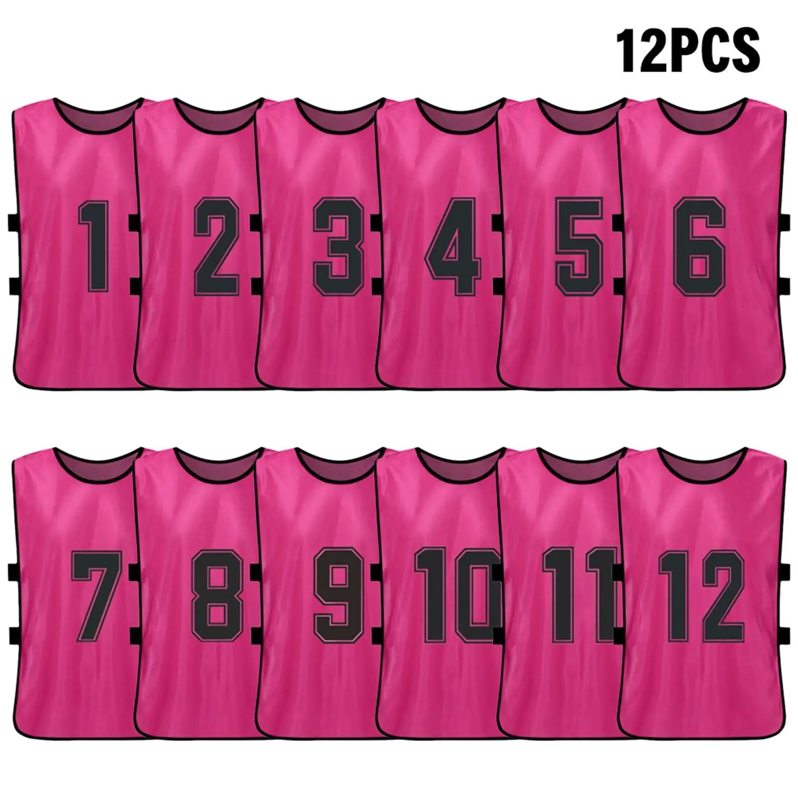 Pinnies de fútbol para adultos, camisetas de secado rápido, equipo deportivo de entrenamiento, Baberos numerados, chaleco deportivo de práctica, 6/12 piezas