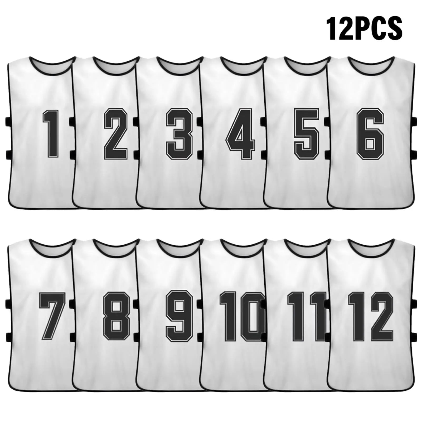 Pinnies de fútbol para adultos, camisetas de secado rápido, equipo deportivo de entrenamiento, Baberos numerados, chaleco deportivo de práctica, 6/12 piezas