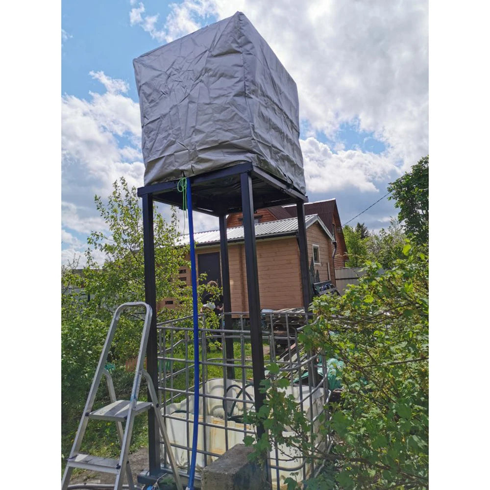 Cubierta de tanque IBC para jardín al aire libre, cubierta impermeable de 1000 litros, contenedor de agua de lluvia IBC, barril de tonelada, lámina protectora solar, cubiertas antipolvo