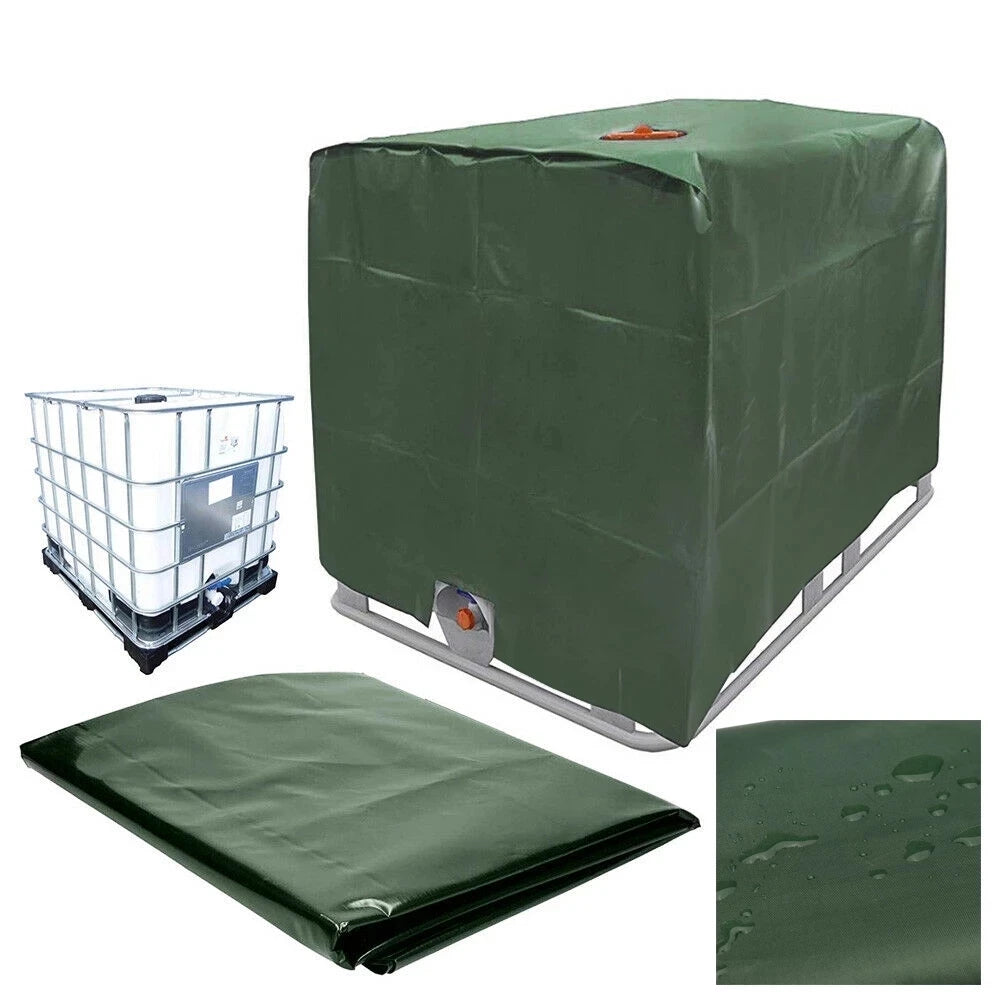 Cubierta de tanque IBC para jardín al aire libre, cubierta impermeable de 1000 litros, contenedor de agua de lluvia IBC, barril de tonelada, lámina protectora solar, cubiertas antipolvo
