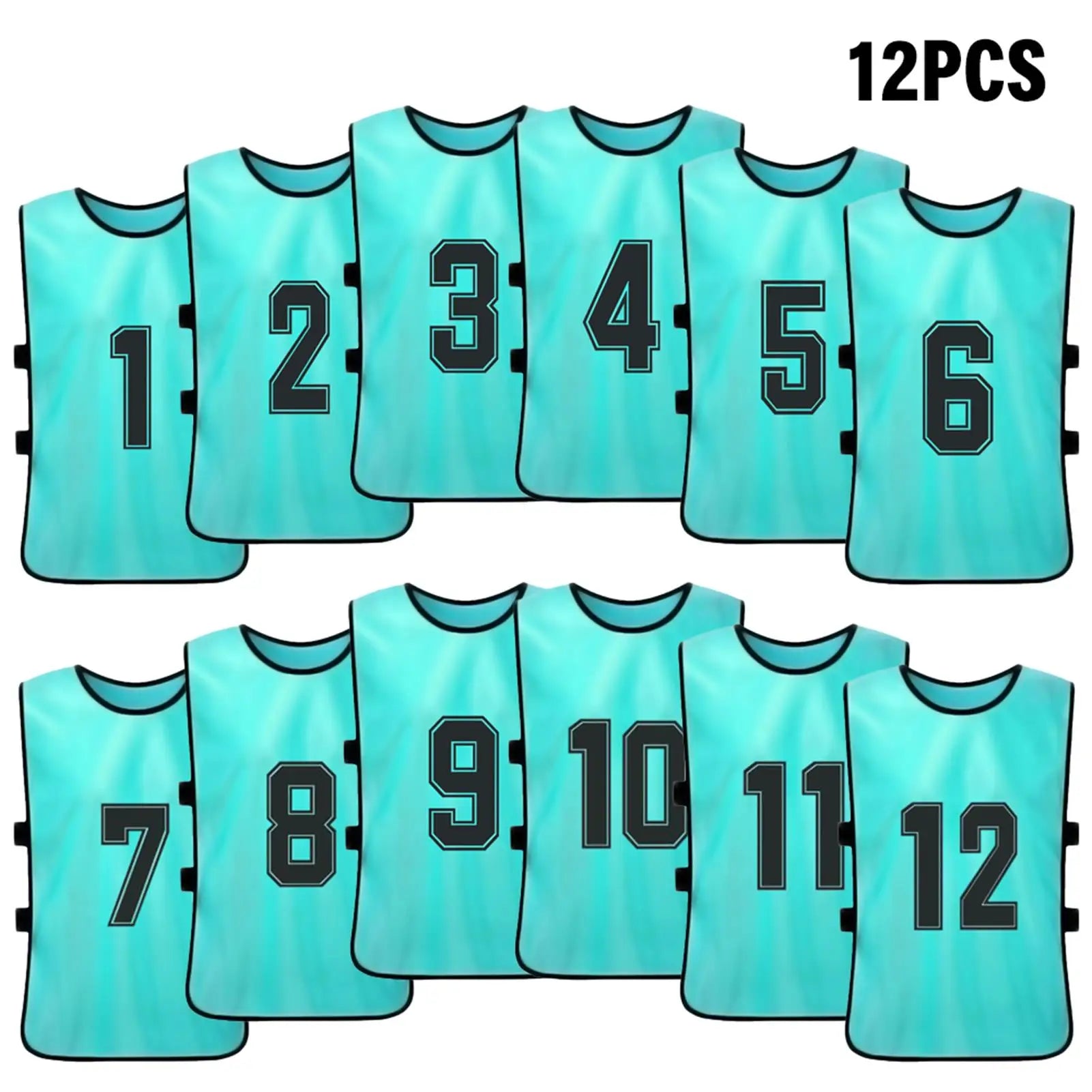 Pinnies de fútbol para adultos, camisetas de secado rápido, equipo deportivo de entrenamiento, Baberos numerados, chaleco deportivo de práctica, 6/12 piezas