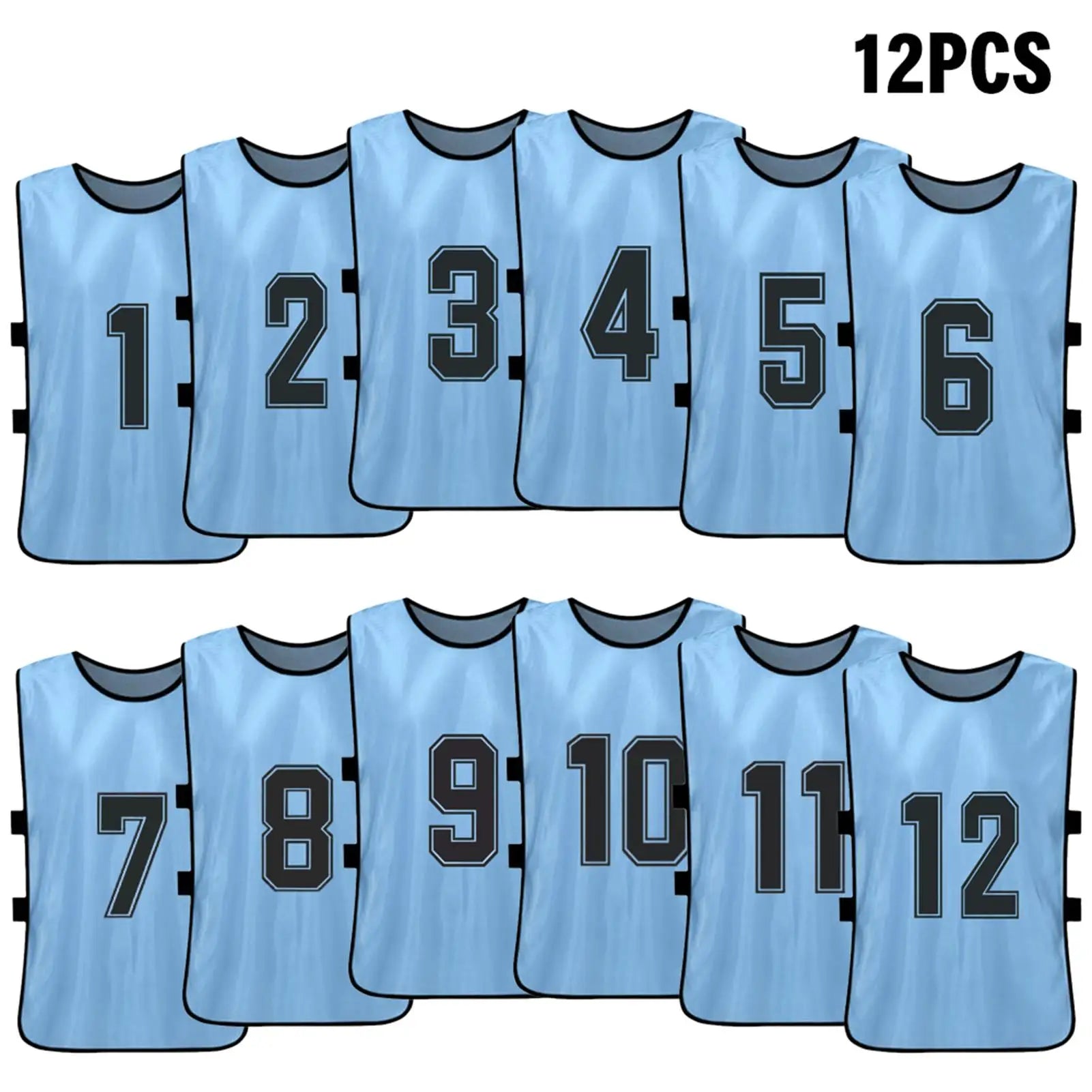 Pinnies de fútbol para adultos, camisetas de secado rápido, equipo deportivo de entrenamiento, Baberos numerados, chaleco deportivo de práctica, 6/12 piezas