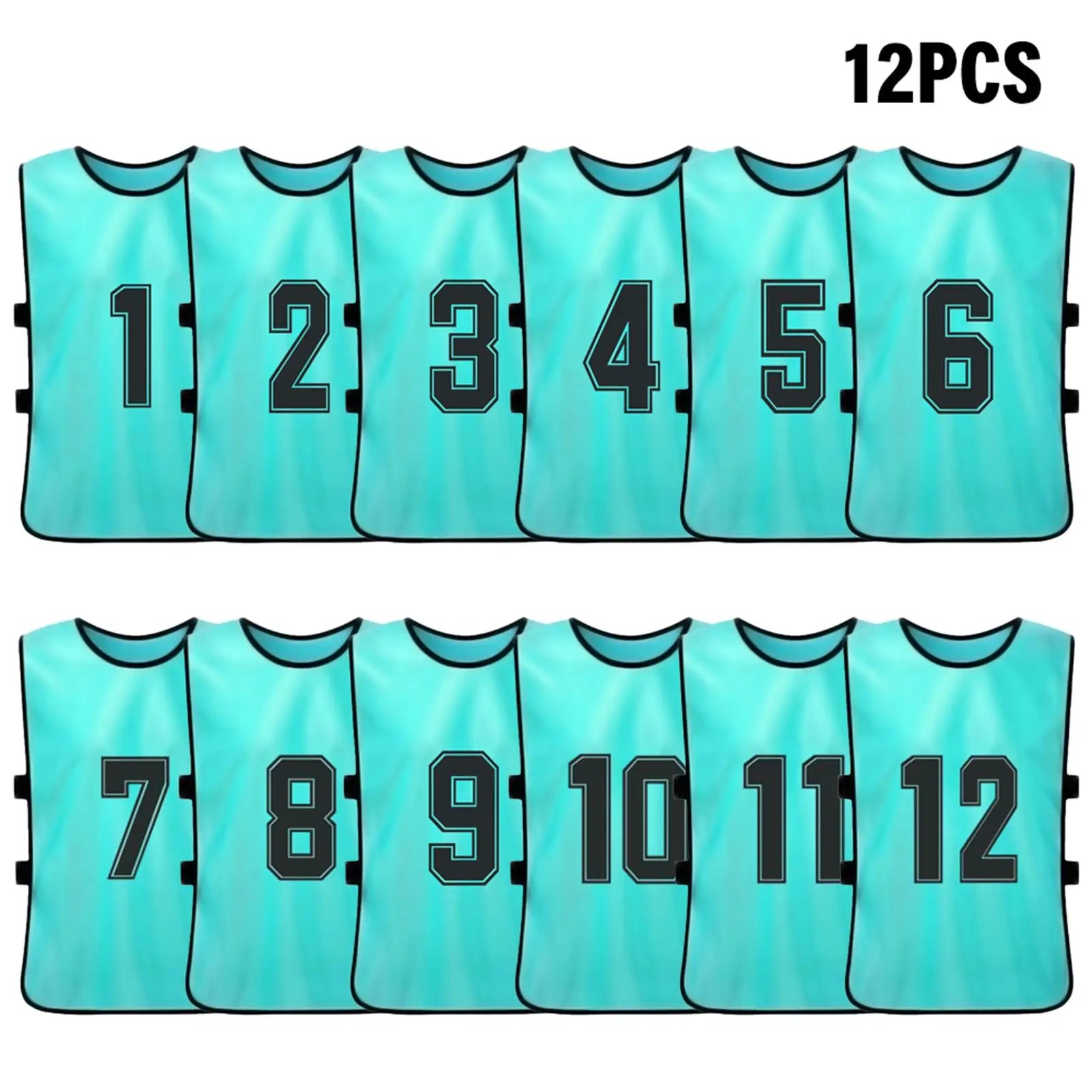 Pinnies de fútbol para adultos, camisetas de secado rápido, equipo deportivo de entrenamiento, Baberos numerados, chaleco deportivo de práctica, 6/12 piezas