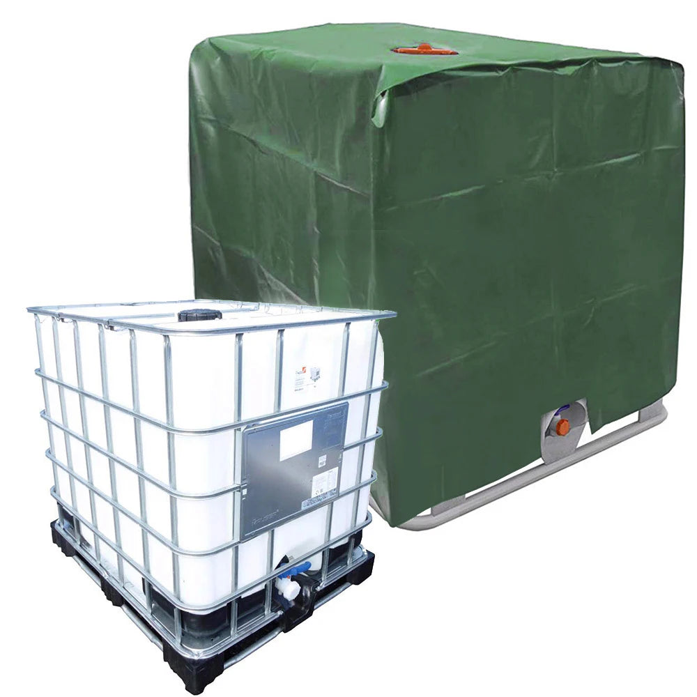 Cubierta de tanque IBC para jardín al aire libre, cubierta impermeable de 1000 litros, contenedor de agua de lluvia IBC, barril de tonelada, lámina protectora solar, cubiertas antipolvo