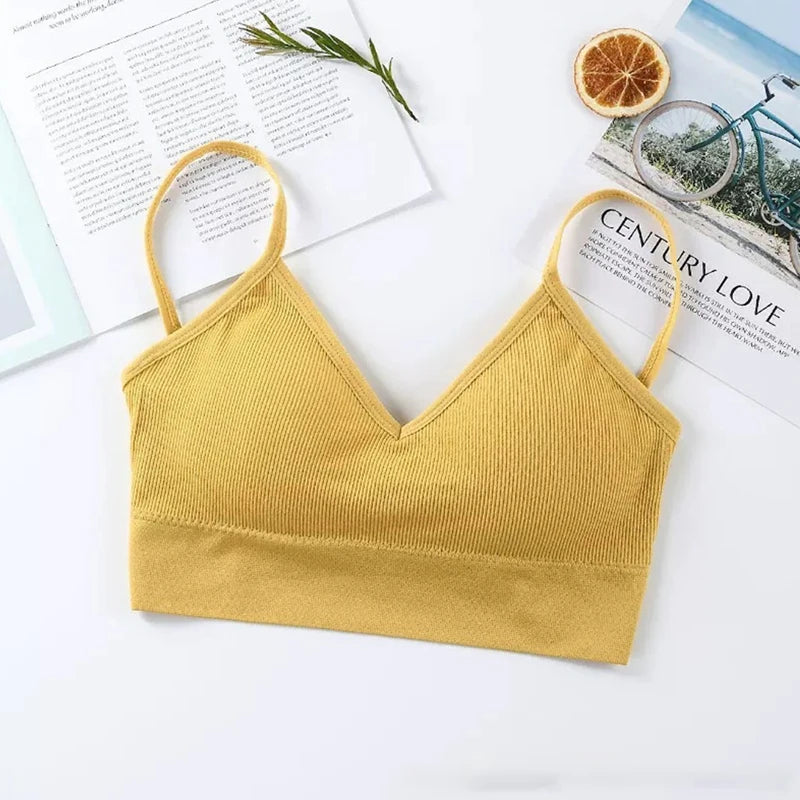 Tops de tubo para mujer, sujetador deportivo para mujer, ropa interior push-up, Tops deportivos sin costuras, lencería Sexy, Tops para mujer, sujetador para niña