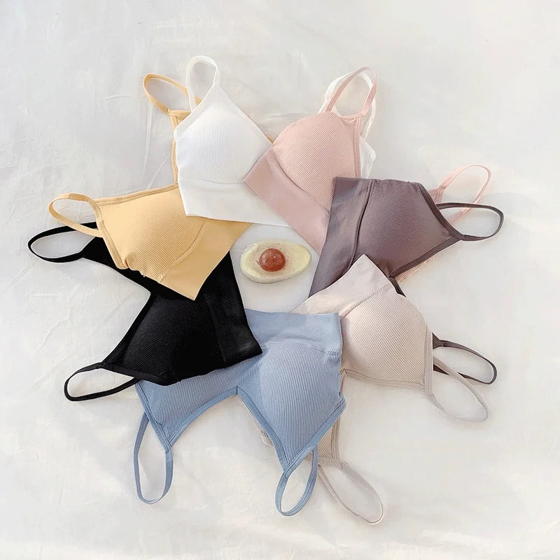 Tops de tubo para mujer, sujetador deportivo para mujer, ropa interior push-up, Tops deportivos sin costuras, lencería Sexy, Tops para mujer, sujetador para niña