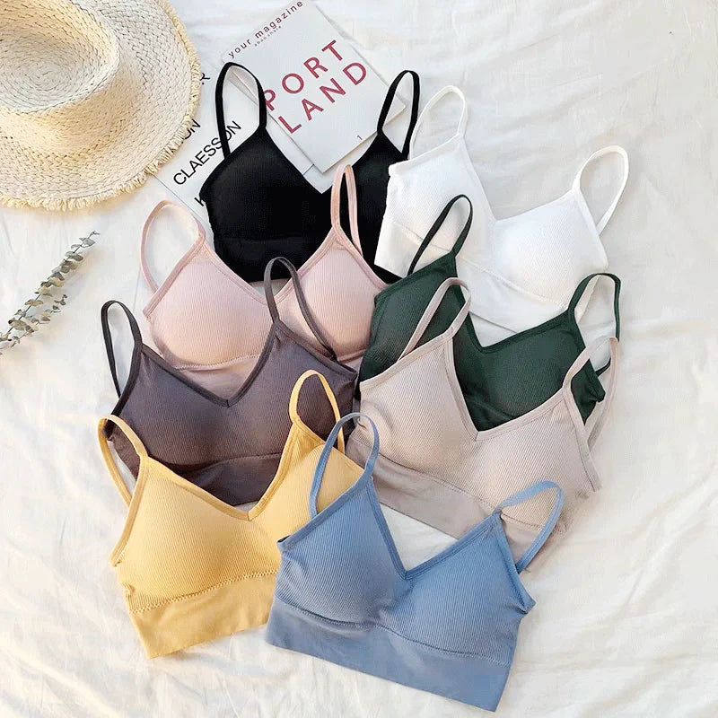 Tops de tubo para mujer, sujetador deportivo para mujer, ropa interior push-up, Tops deportivos sin costuras, lencería Sexy, Tops para mujer, sujetador para niña