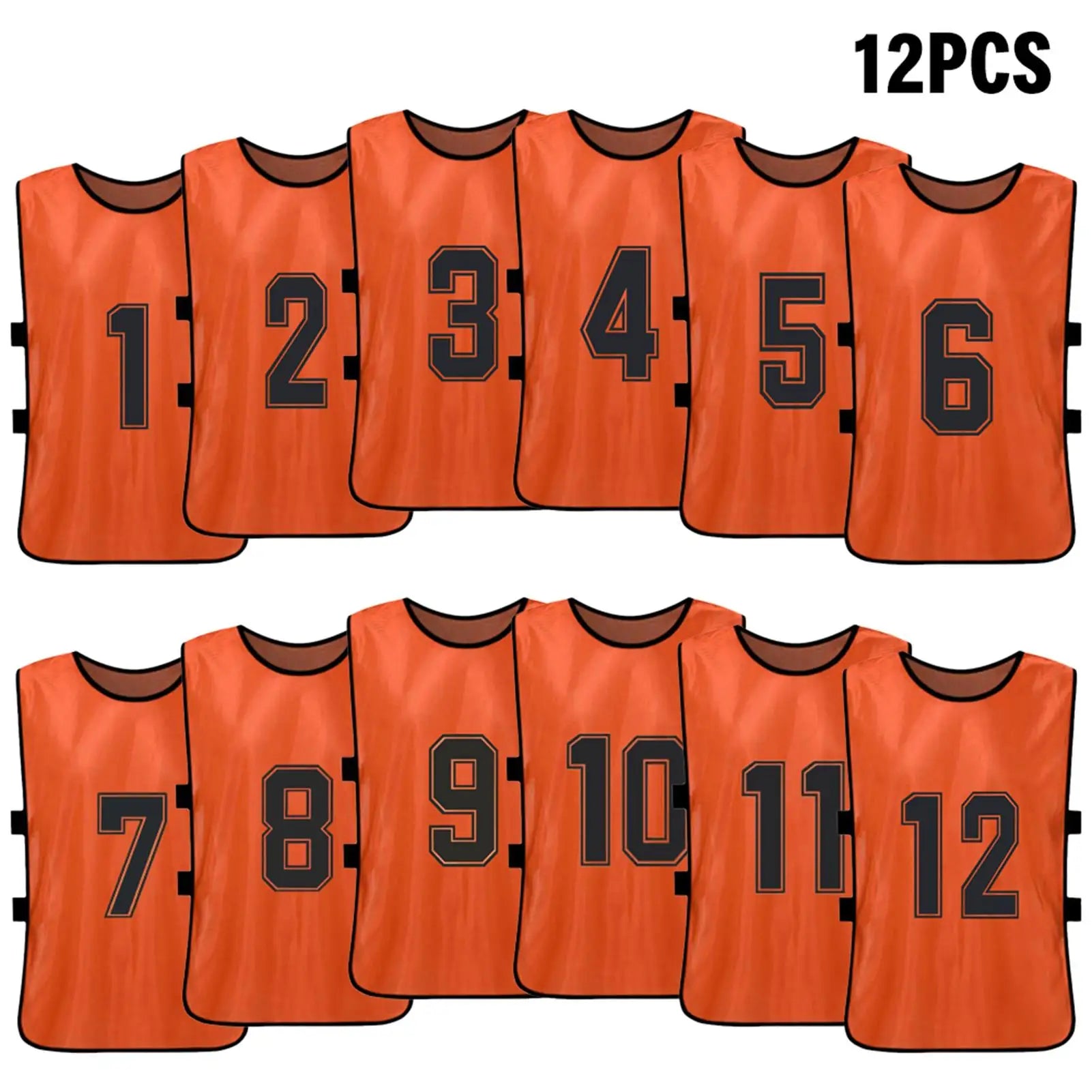 Pinnies de fútbol para adultos, camisetas de secado rápido, equipo deportivo de entrenamiento, Baberos numerados, chaleco deportivo de práctica, 6/12 piezas