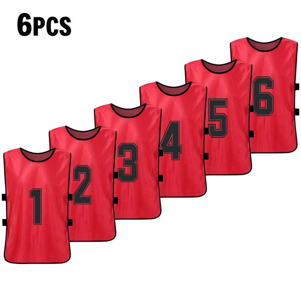 Pinnies de fútbol para adultos, camisetas de secado rápido, equipo deportivo de entrenamiento, Baberos numerados, chaleco deportivo de práctica, 6/12 piezas