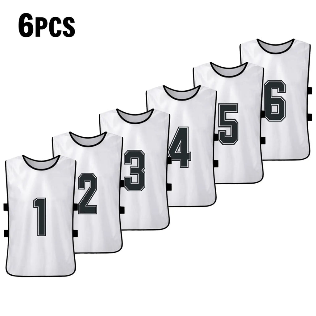 Pinnies de fútbol para adultos, camisetas de secado rápido, equipo deportivo de entrenamiento, Baberos numerados, chaleco deportivo de práctica, 6/12 piezas