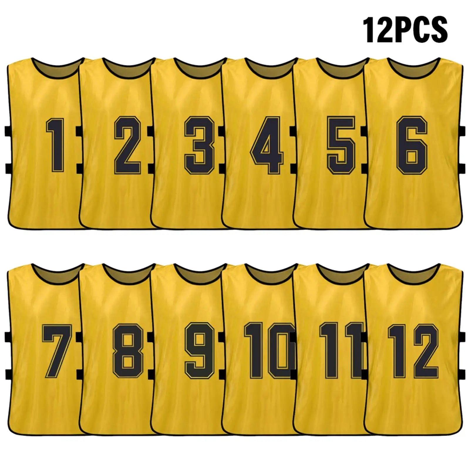 Pinnies de fútbol para adultos, camisetas de secado rápido, equipo deportivo de entrenamiento, Baberos numerados, chaleco deportivo de práctica, 6/12 piezas