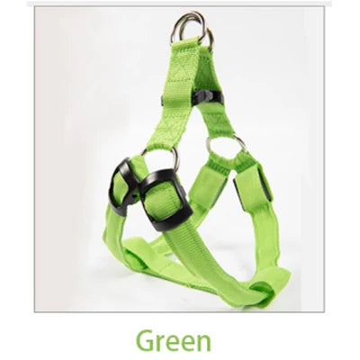 Arnés de seguridad de nailon para mascotas, accesorios para perros, arnés con luz intermitente, arnés LED para perros, correa, cinturón, collar LED para perros, chaleco, suministros para mascotas