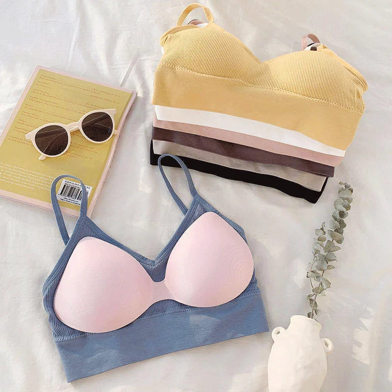 Tops de tubo para mujer, sujetador deportivo para mujer, ropa interior push-up, Tops deportivos sin costuras, lencería Sexy, Tops para mujer, sujetador para niña