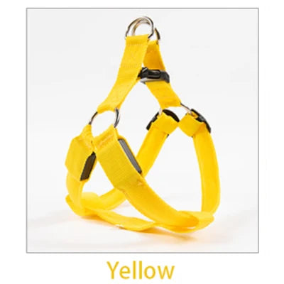 Arnés de seguridad de nailon para mascotas, accesorios para perros, arnés con luz intermitente, arnés LED para perros, correa, cinturón, collar LED para perros, chaleco, suministros para mascotas