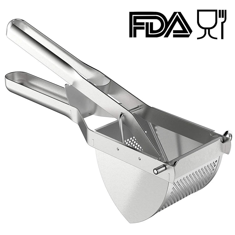 LMETJMA-triturador de patatas de acero inoxidable, triturador de patatas de alta resistencia para alimentos para bebés, exprimidor de frutas y verduras KC0154