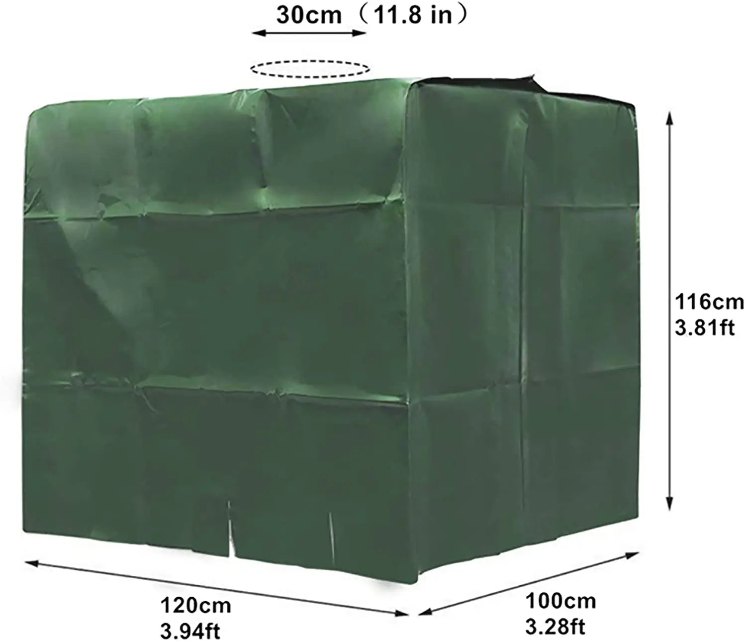 Cubierta de tanque IBC para jardín al aire libre, cubierta impermeable de 1000 litros, contenedor de agua de lluvia IBC, barril de tonelada, lámina protectora solar, cubiertas antipolvo