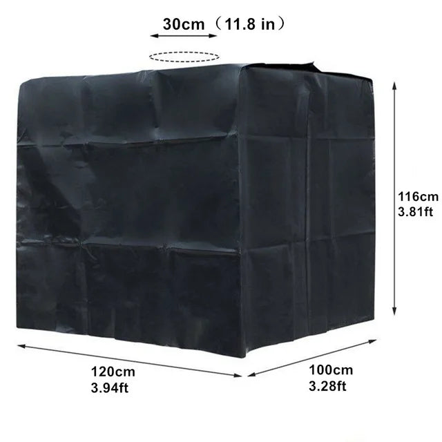 Cubierta de tanque IBC para jardín al aire libre, cubierta impermeable de 1000 litros, contenedor de agua de lluvia IBC, barril de tonelada, lámina protectora solar, cubiertas antipolvo