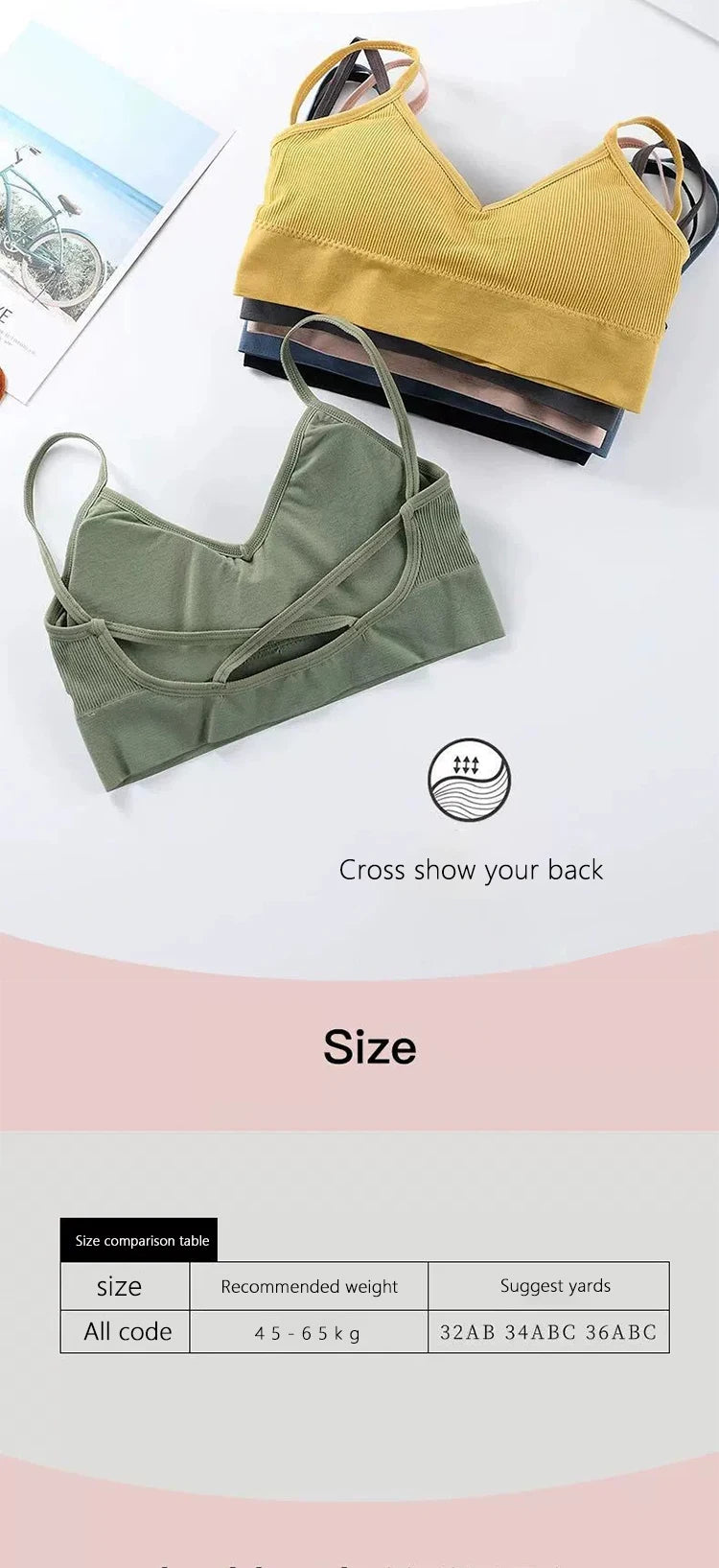 Tops de tubo para mujer, sujetador deportivo para mujer, ropa interior push-up, Tops deportivos sin costuras, lencería Sexy, Tops para mujer, sujetador para niña
