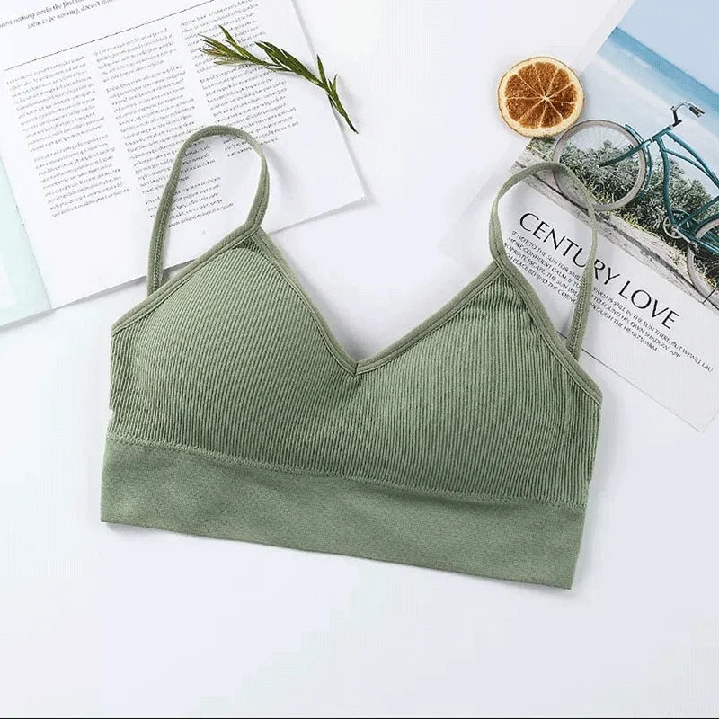 Tops de tubo para mujer, sujetador deportivo para mujer, ropa interior push-up, Tops deportivos sin costuras, lencería Sexy, Tops para mujer, sujetador para niña