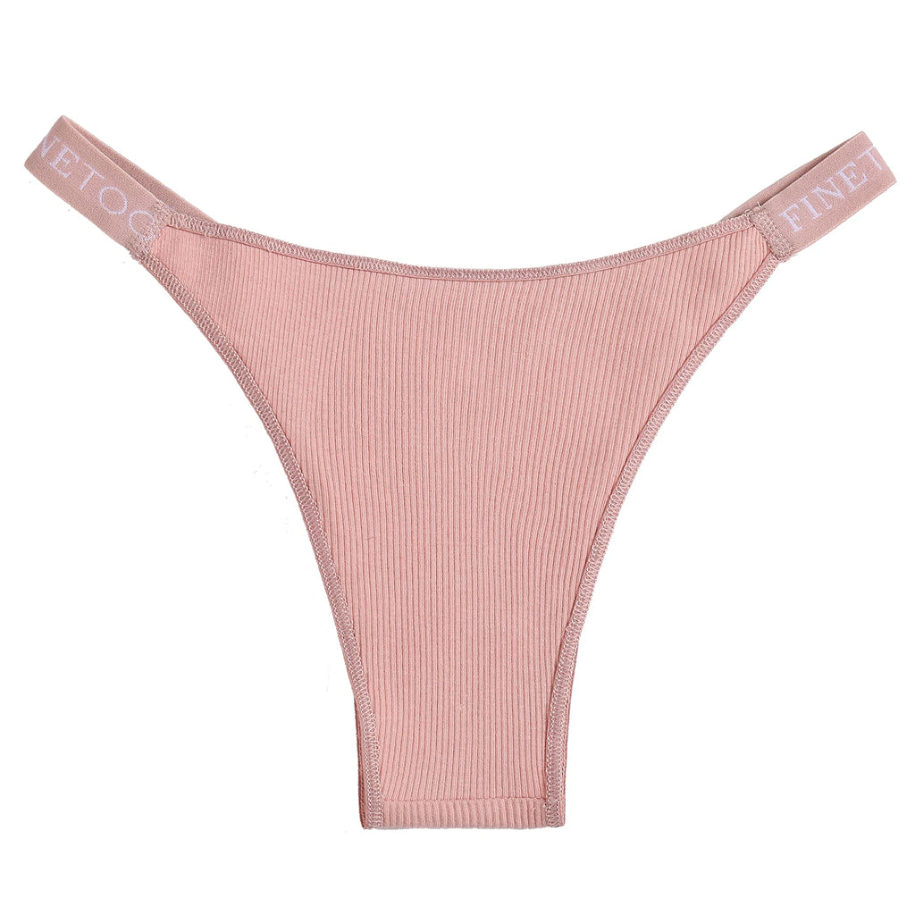 5 unids/set de lencería Sexy para mujer, bragas de algodón con letras Finetoo, calzoncillos femeninos de cintura baja, ropa interior cómoda, ropa interior íntima para mujer