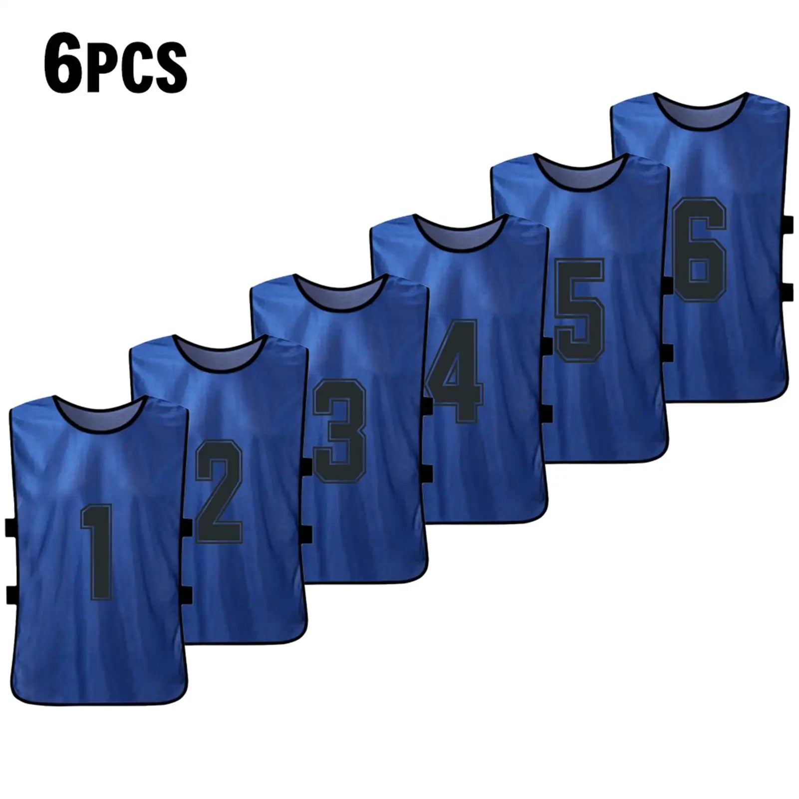 Pinnies de fútbol para adultos, camisetas de secado rápido, equipo deportivo de entrenamiento, Baberos numerados, chaleco deportivo de práctica, 6/12 piezas
