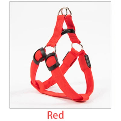 Arnés de seguridad de nailon para mascotas, accesorios para perros, arnés con luz intermitente, arnés LED para perros, correa, cinturón, collar LED para perros, chaleco, suministros para mascotas