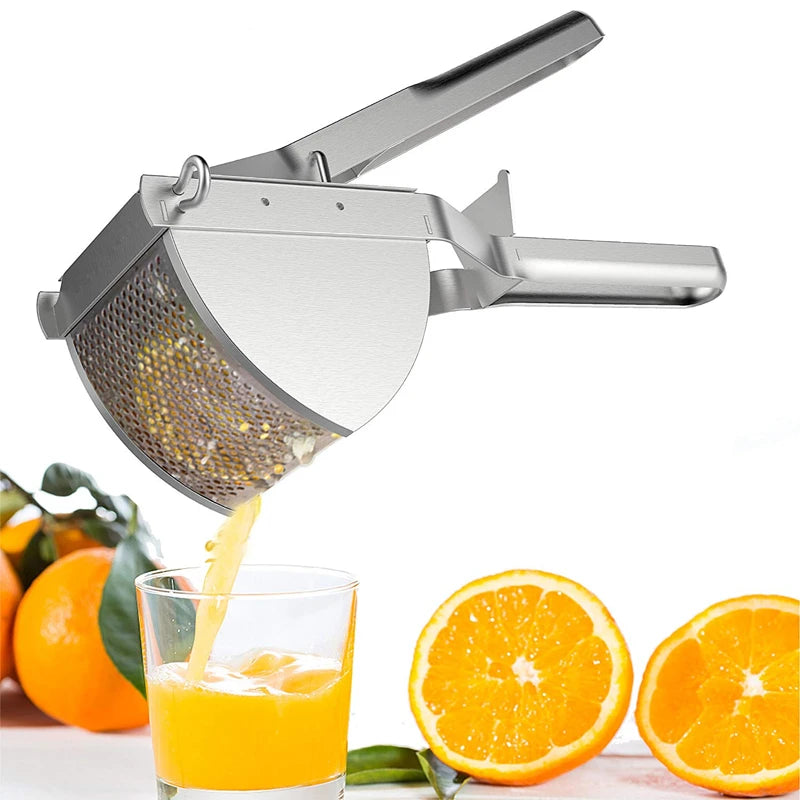 LMETJMA-triturador de patatas de acero inoxidable, triturador de patatas de alta resistencia para alimentos para bebés, exprimidor de frutas y verduras KC0154