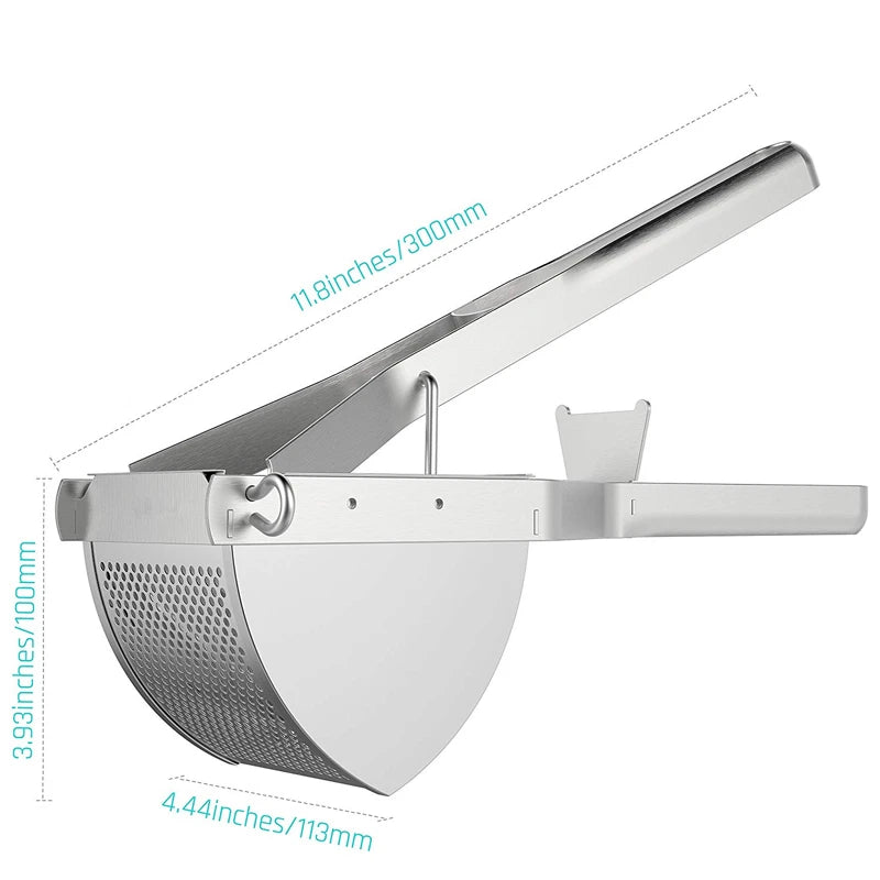 LMETJMA-triturador de patatas de acero inoxidable, triturador de patatas de alta resistencia para alimentos para bebés, exprimidor de frutas y verduras KC0154