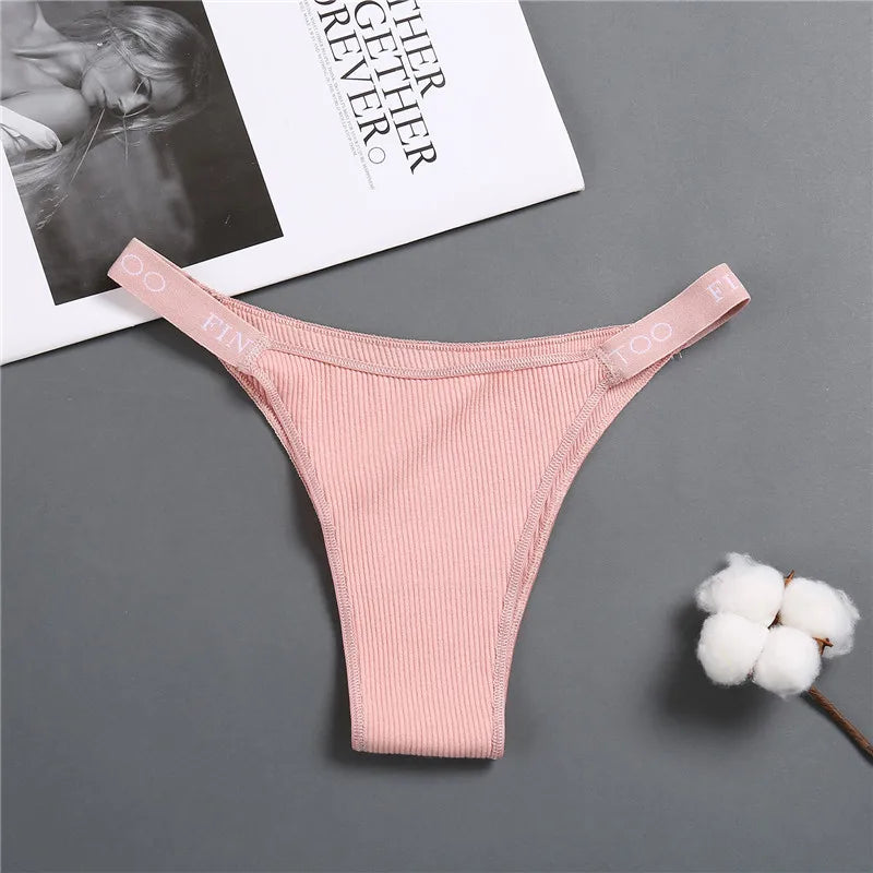 5 unids/set de lencería Sexy para mujer, bragas de algodón con letras Finetoo, calzoncillos femeninos de cintura baja, ropa interior cómoda, ropa interior íntima para mujer