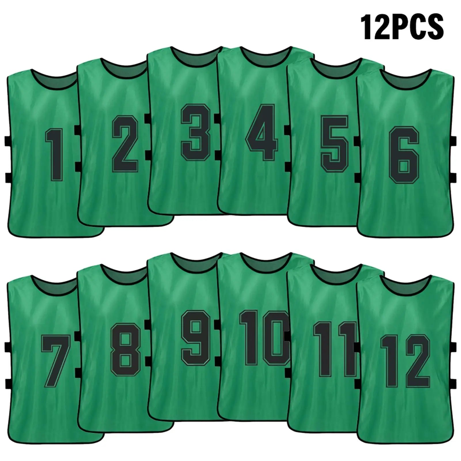 Pinnies de fútbol para adultos, camisetas de secado rápido, equipo deportivo de entrenamiento, Baberos numerados, chaleco deportivo de práctica, 6/12 piezas