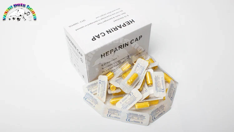 100 Uds. Gorro Heparin estéril IV cánula gorros Heparin para animales de compañía perro gato suministros veterinarios
