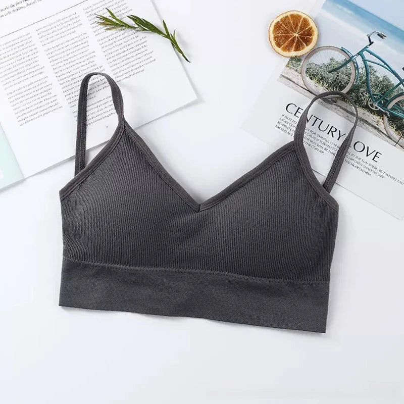 Tops de tubo para mujer, sujetador deportivo para mujer, ropa interior push-up, Tops deportivos sin costuras, lencería Sexy, Tops para mujer, sujetador para niña