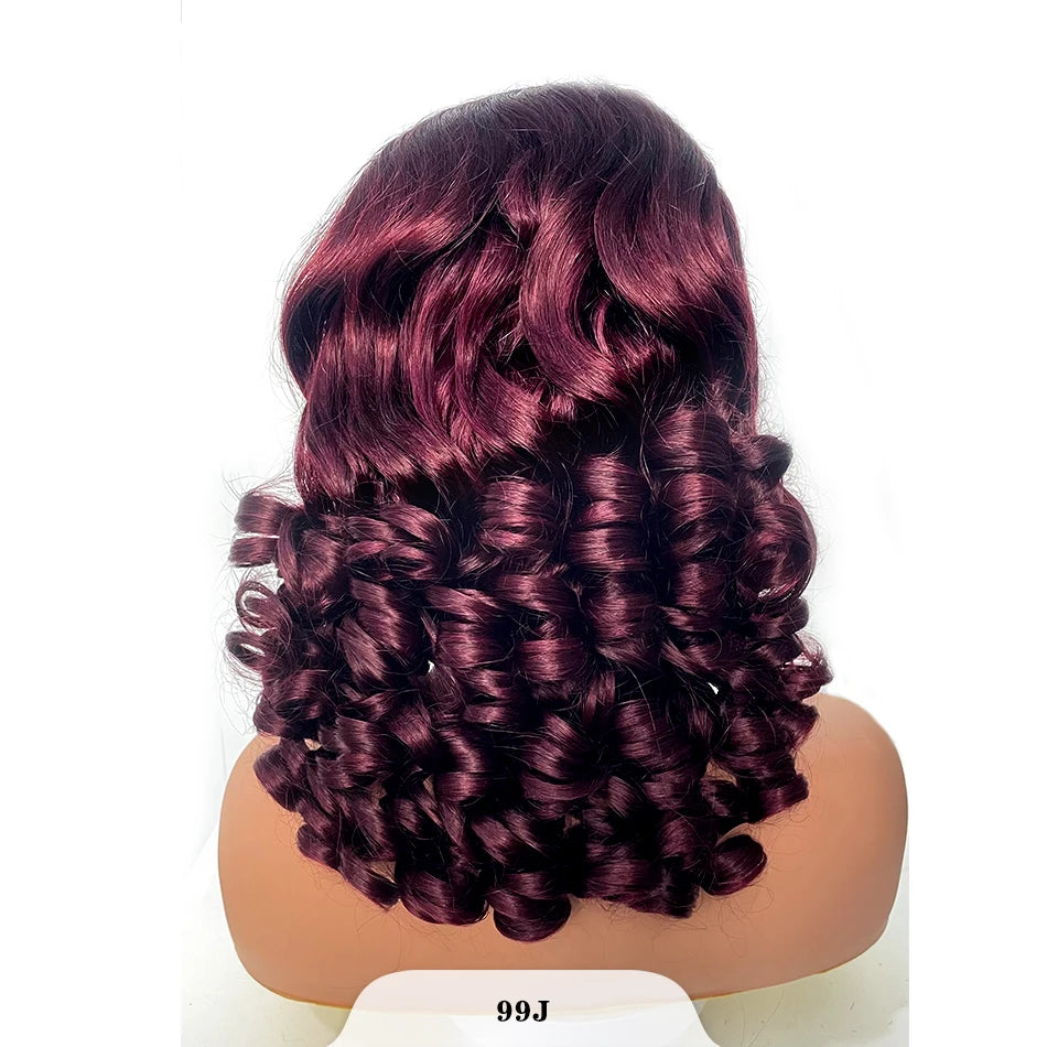 Pelucas de cabello crudo 100% vietnamita, densidad 250, ombré, doble estiramiento, rizado, onda suelta, 13x4 HD, peluca sin pegamento con encaje frontal prearrancado