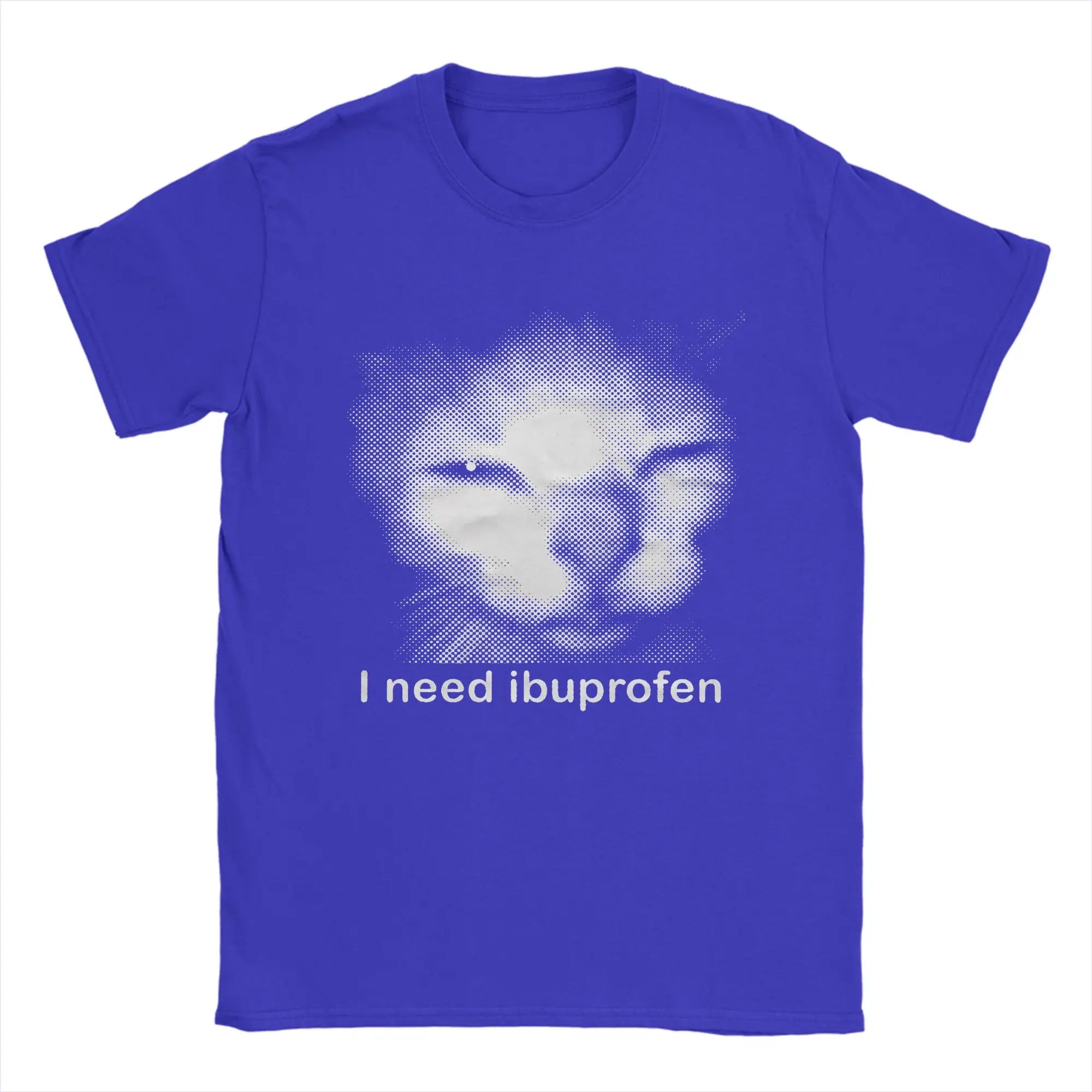 Camiseta con estampado Vintage de gato I Need Ibuprofen, camiseta Retro Y2K de manga corta, camisetas de algodón con cuello redondo de verano 4XL 5XL 6XL