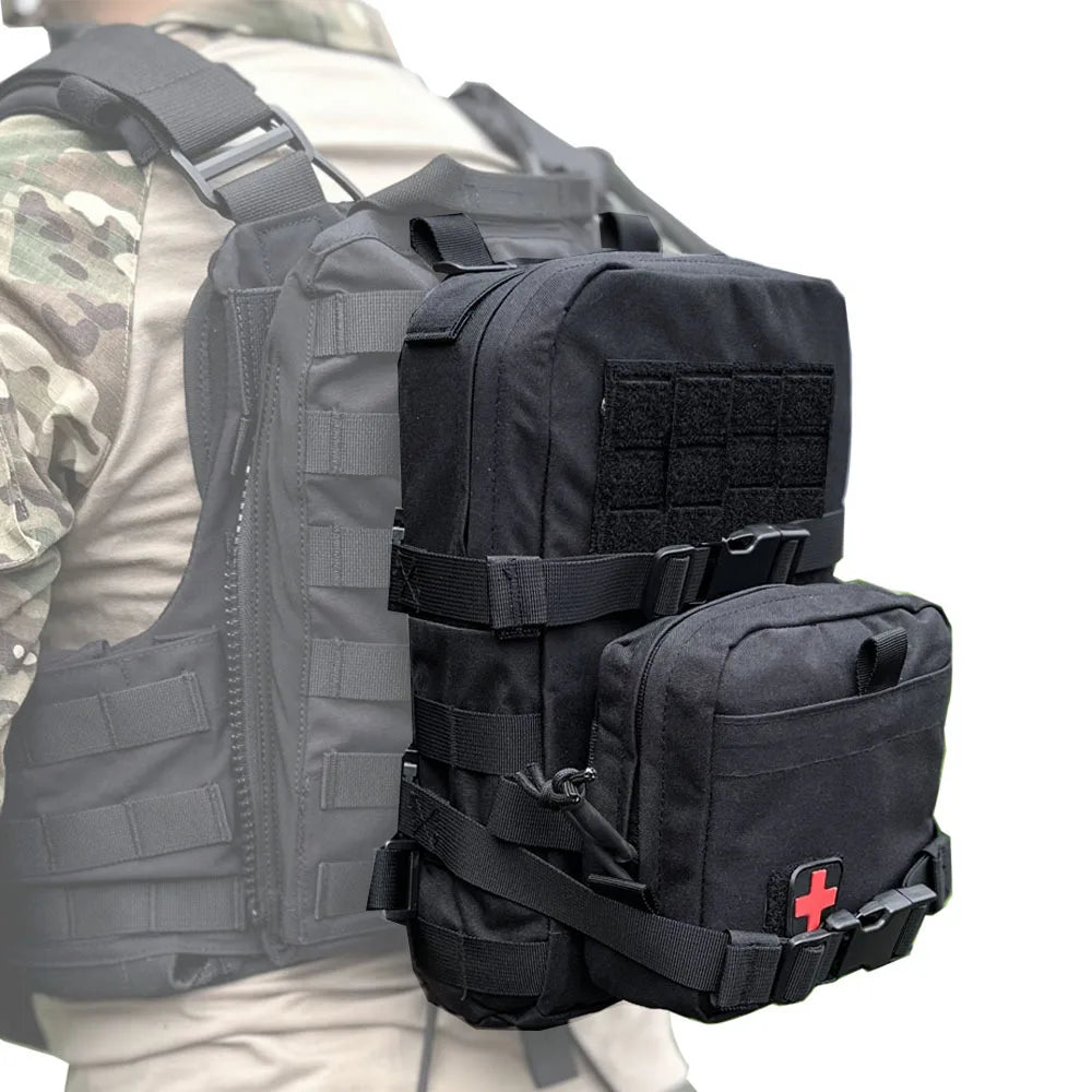 Mini bolsa de hidratación 2 en 1, Mini paquete de hidratación Rip Away IFAK, bolsa médica, parche Med, bolsa MOLLE, bolsa de caza