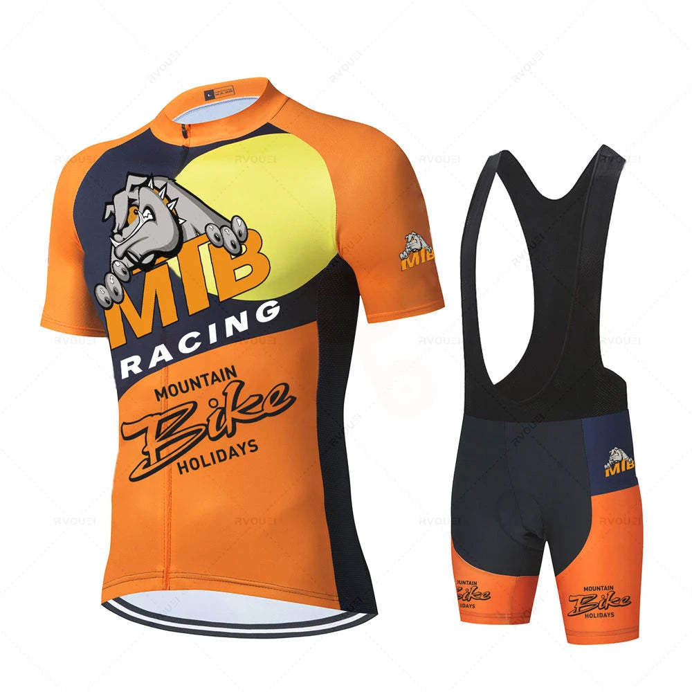 Conjunto de ropa de Ciclismo profesional para Hombre, Maillot de verano para bicicleta de montaña, MTB