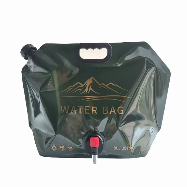 Bolsa de almacenamiento de agua portátil, plegable, para deportes al aire libre, Camping, grifo de escalada de montaña de gran capacidad, bolsa de agua de plástico