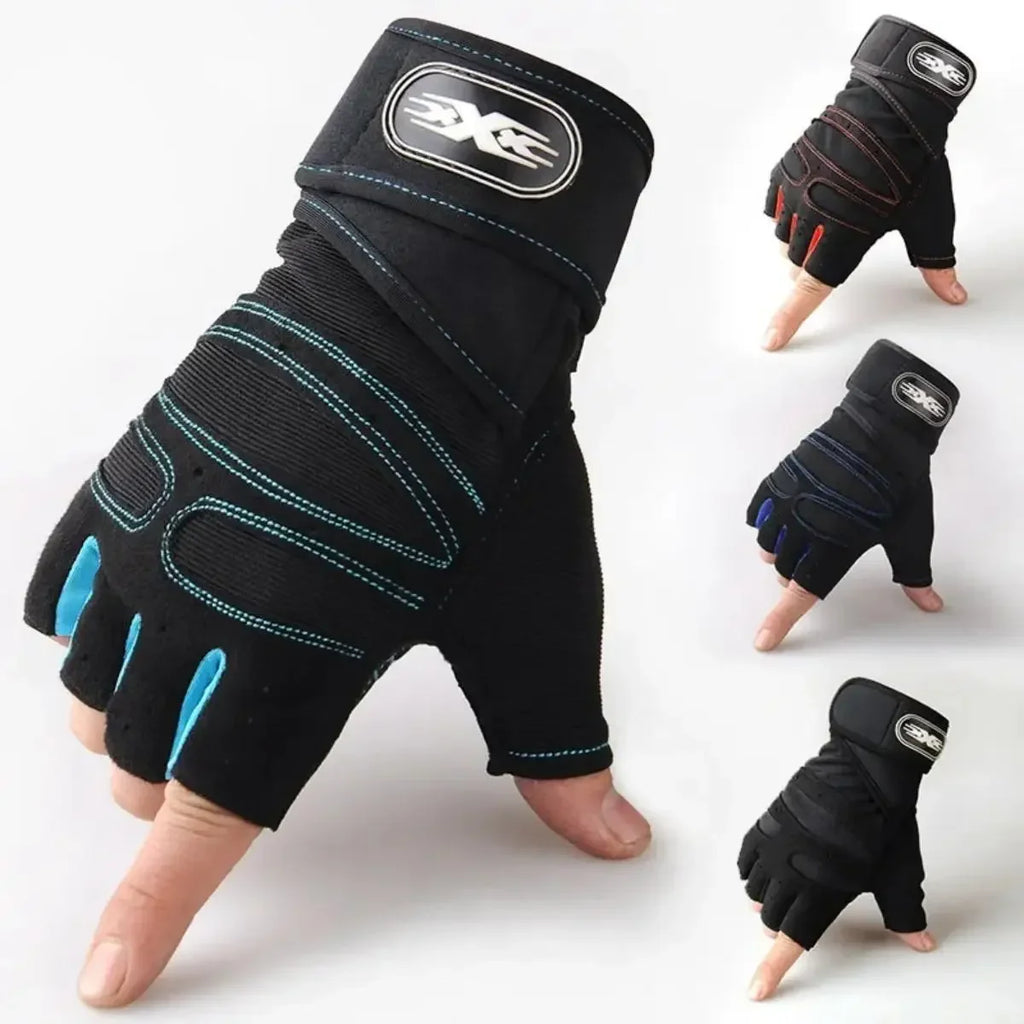 1 par de guantes de gimnasio para Fitness, guantes de pulsera para levantamiento de pesas, entrenamiento de culturismo, ejercicio deportivo, guante de ciclismo