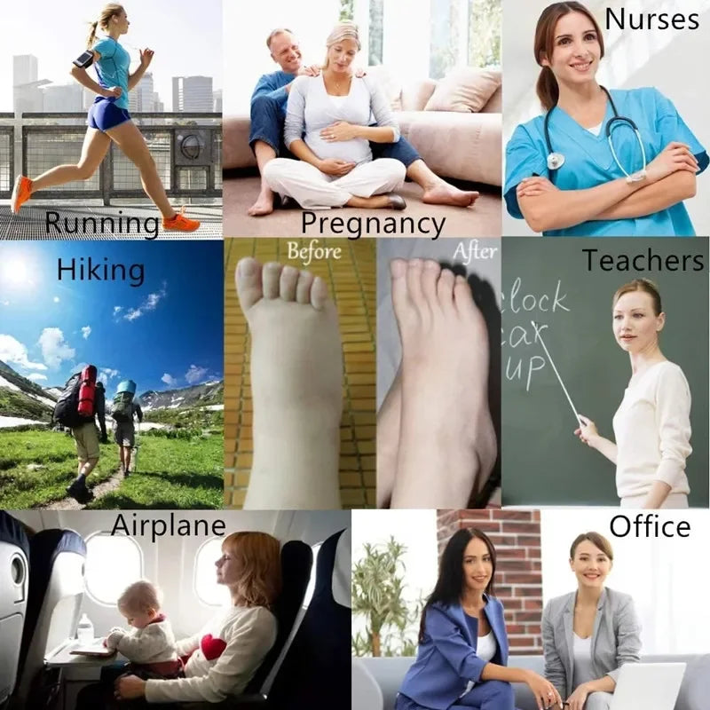 Nuevos calcetines de compresión deportivos para venas varicosas, calcetines médicos de nailon para enfermería, aptos para correr, saltar, antifatiga
