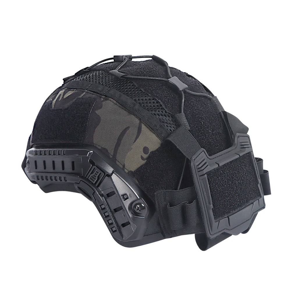 Juego de fundas para casco táctico para casco marítimo, bolsa para batería NVG, funda de malla híbrida de caza para cascos balísticos y