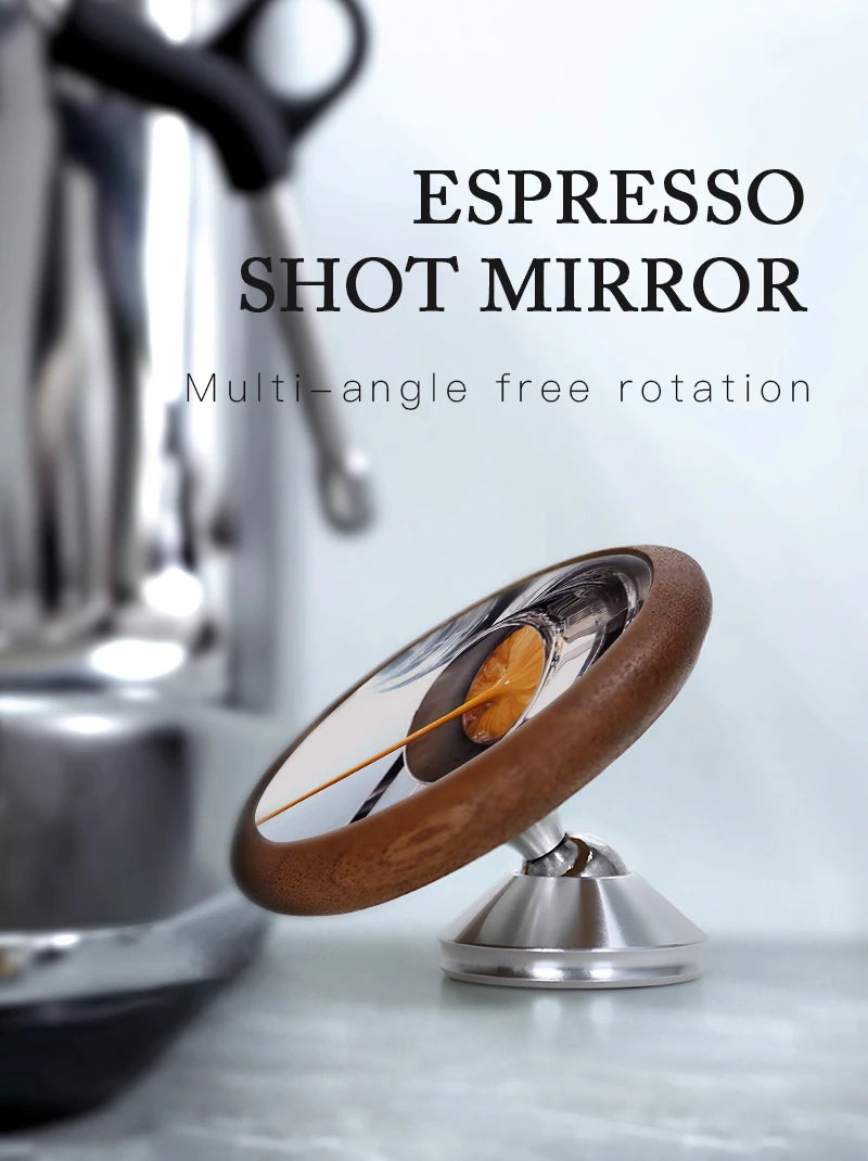 Espejo de disparo de extracción de Espresso, monitoreo magnético, portafiltro sin fondo, lente, tasa de flujo, observación, accesorios para máquina de café