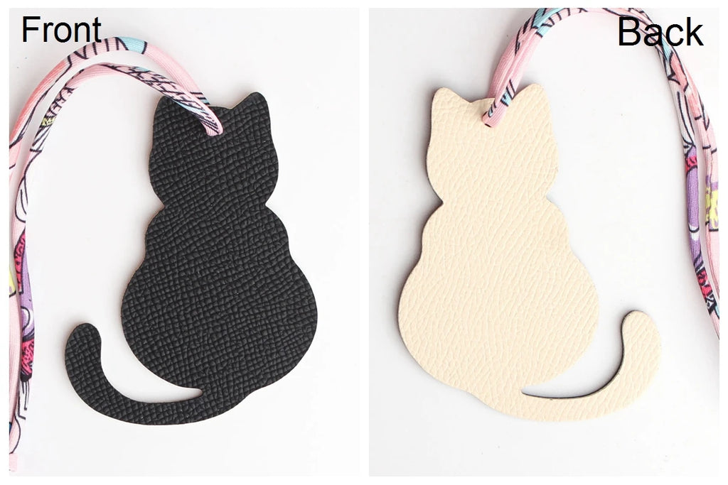 Llavero con doble cara de piel auténtica de grano completo de cocodrilo, gato de la suerte, cachorro, perro, caballo, mochila, colgante, Animal, bolso de mujer