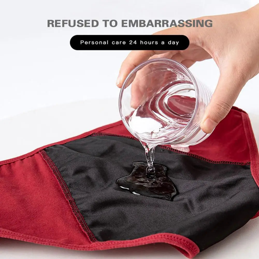 Bragas menstruales muy abundantes para mujer, calzoncillos de algodón transpirables, ropa interior fisiológica de cintura baja para mujer