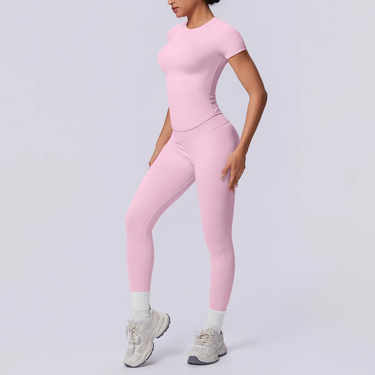 Conjunto Deportivo de Yoga para Mujer, Conjunto de Dos Piezas, Pantalones y Top, Traje Deportivo para Gimnasio, Yoga y Entrenamiento