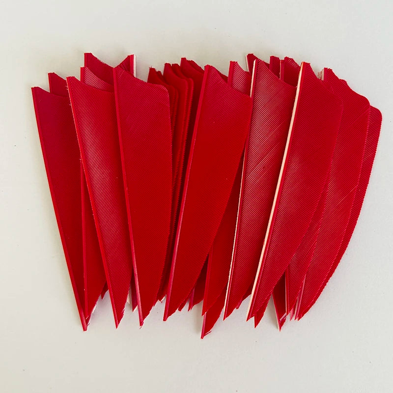 50 Plumas de Pavo de 3 Pulgadas para Flechas, Plumas de Corte Escudo para Arquería, Accesorios para Arco y Flecha