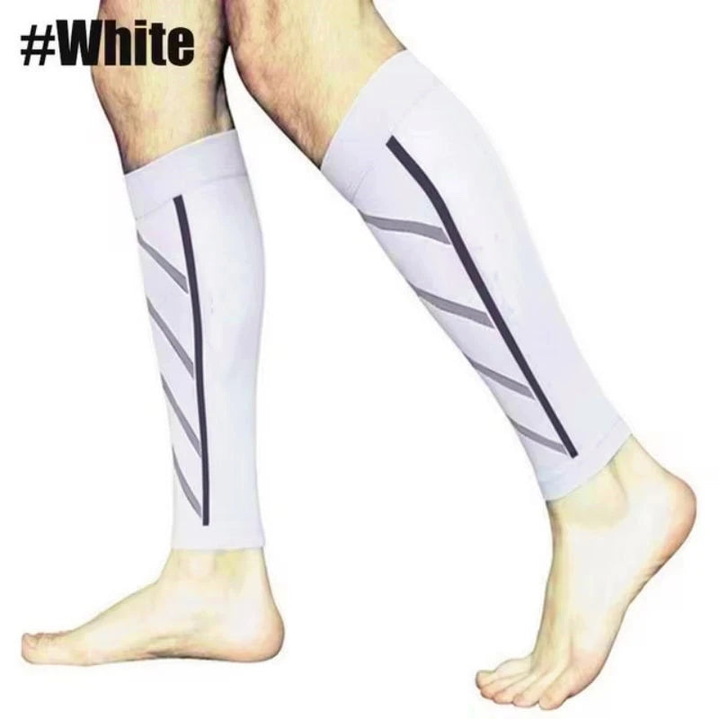 1 par de mangas de compresión para pantorrilla, calcetines de compresión para pierna para correr, férula para espinilleras, para hombres y mujeres, 20-30mmHg