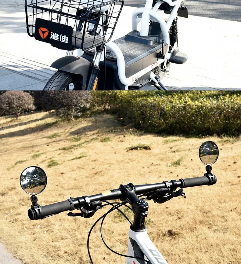Espejo retrovisor para bicicleta, espejos retrovisores universales giratorios ajustables de 360 grados para manillar de ciclismo, para bicicleta de montaña y carretera, 1/2 Uds.